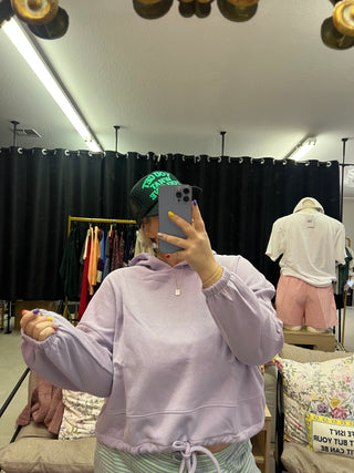 spring me up lilac hooded sweatshirt