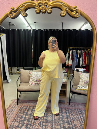 see the coast cotton yellow set