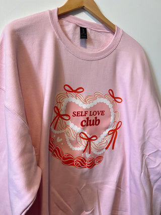 self love club pink sweatshirt