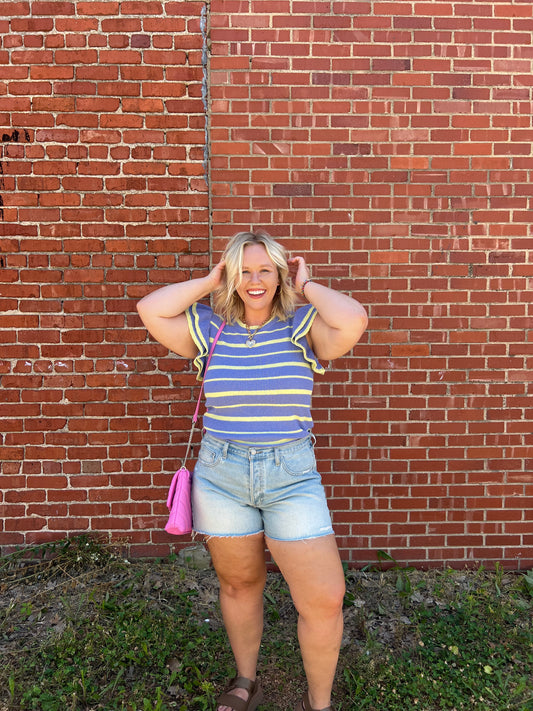 sitting pretty ruffle top