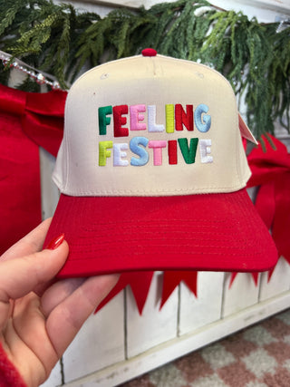 feelin’ festive trucker hat
