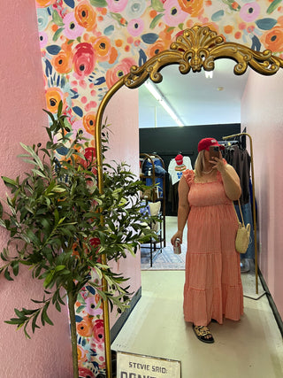 fit and fun gingham maxi dress