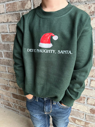 define naughty santa sweatshirt