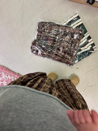 chill me out plaid joggers
