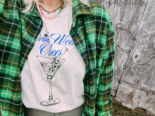 drinks well with others graphic tee