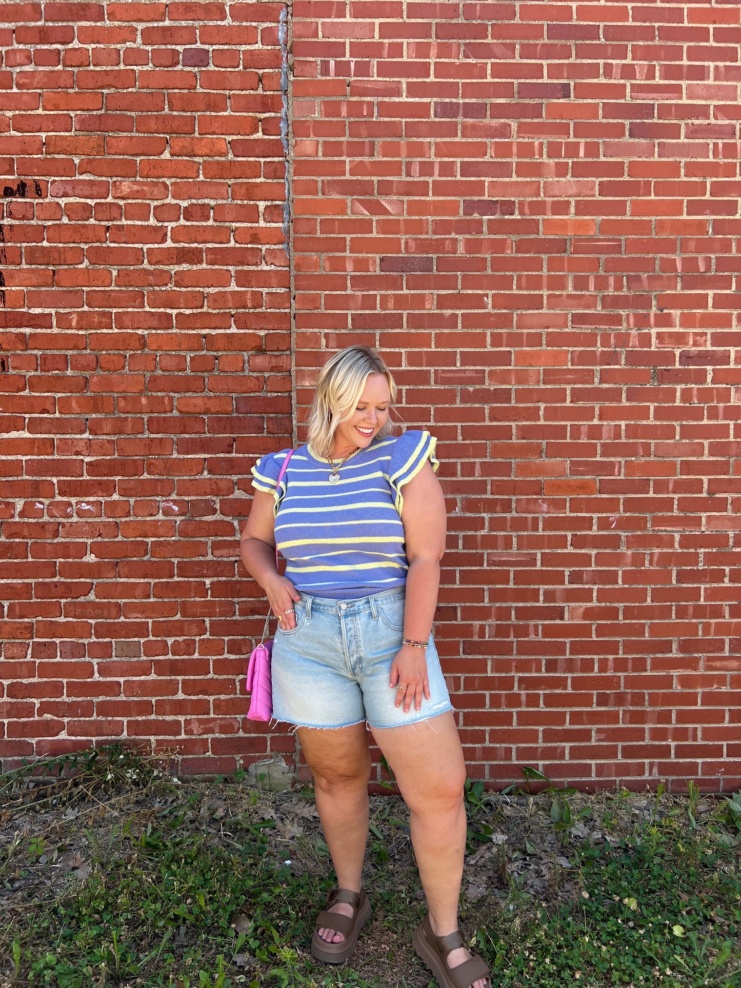 sitting pretty ruffle top