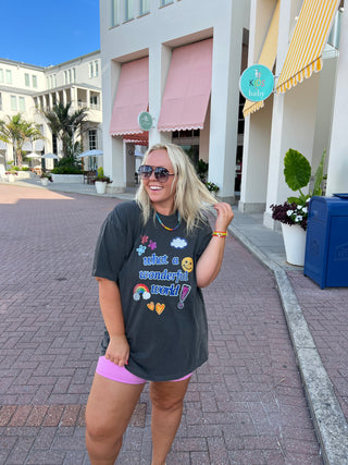 what a wonderful world graphic tee