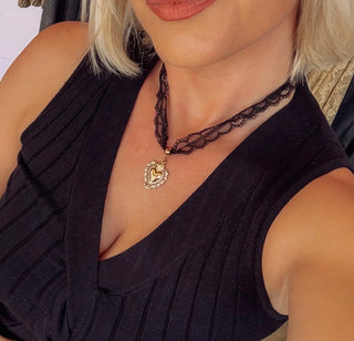 Jade of lace heart necklace