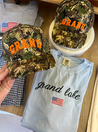 grand camo trucker hat