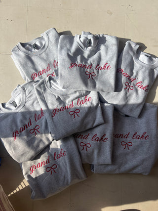 grand lake + bow sweatshirt