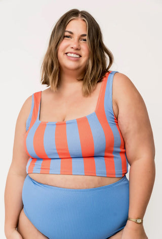 straight up stripes swim top