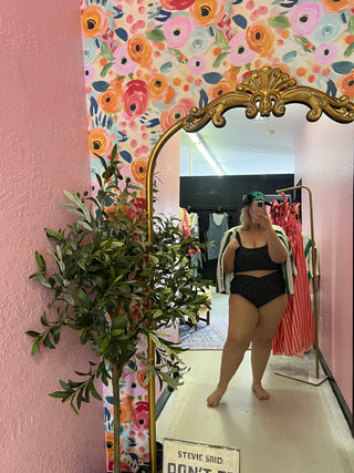 miss miss polka dot swim top