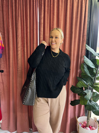 staple me black sweater