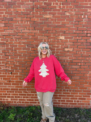 jolliest quilt tree sweatshirt