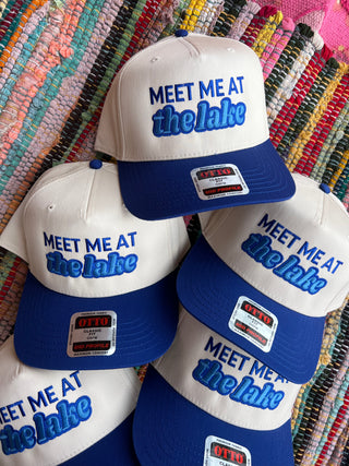 meet me at the lake trucker hat