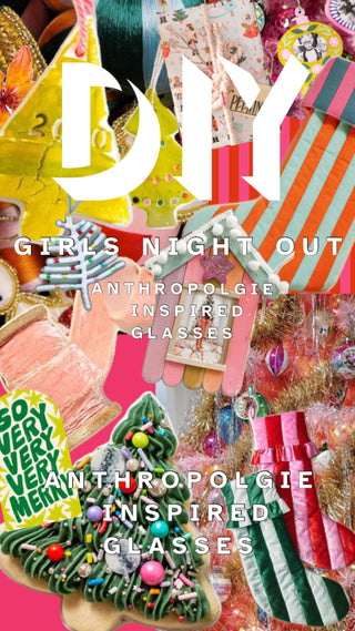 ADD ON GLASS •DIY Anthropologie inspired glasses🎄🎅🏼✨🩷
