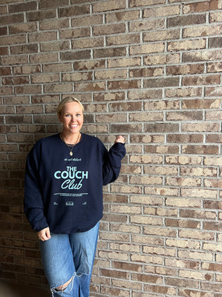 couch club navy sweatshirt