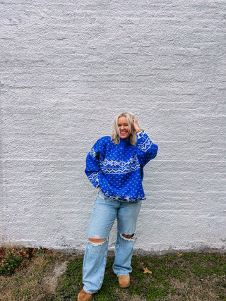 no winter blues sweater