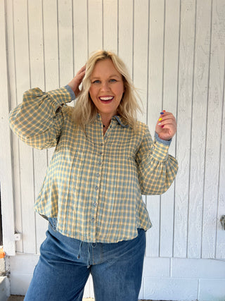 waiting for forever collared top