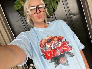 happy days pleass graphic tee