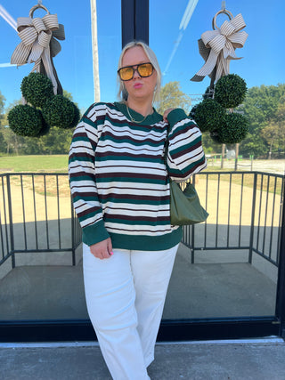 full of life striped terry sweatshirt