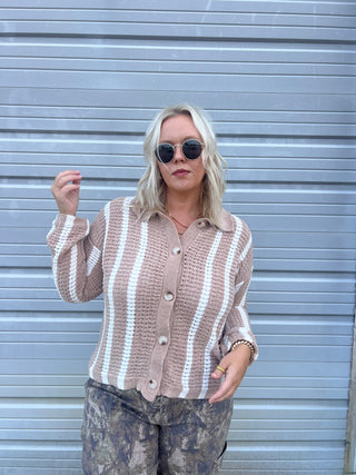 mocho cocoa cozy cardigan top
