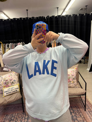 lake polka dot sweatshirt of the season
