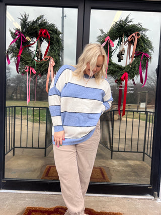 winter who striped top