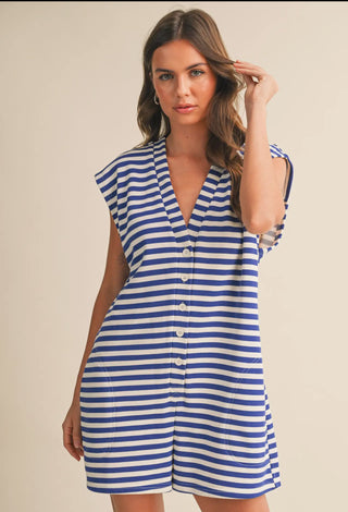 take me sailing blue romper