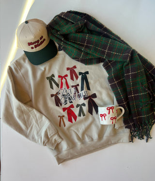put a bow on it sweatshirt