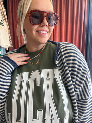 lucky bold graphic tee