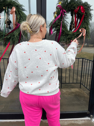 heart on full sweatshirt