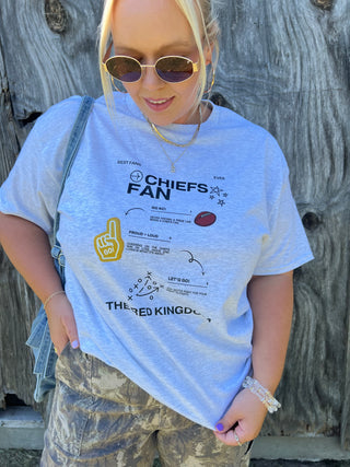 chiefs fan 1,2,3 graphic tee