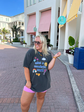 what a wonderful world graphic tee