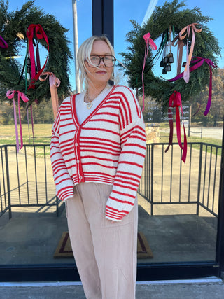 Don’t overthink it stripes cardigan