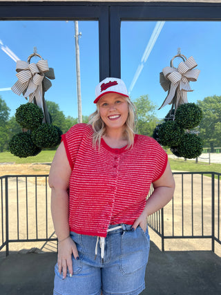 I will go with you cardigan red top