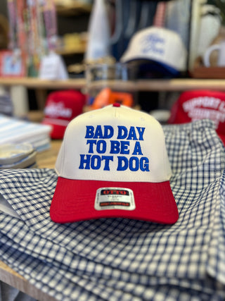 bad day to be a hot dog trucker hat