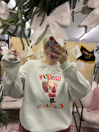 merry Christmas vintage Santa sweatshirt