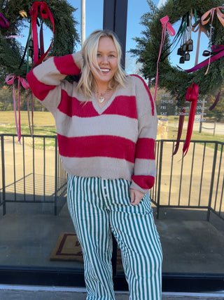just a girl soft striped sweater