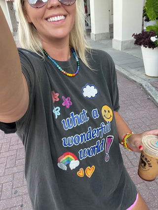what a wonderful world graphic tee