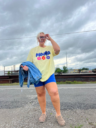 mama flower power graphic tee