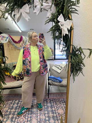 stand out printed vest