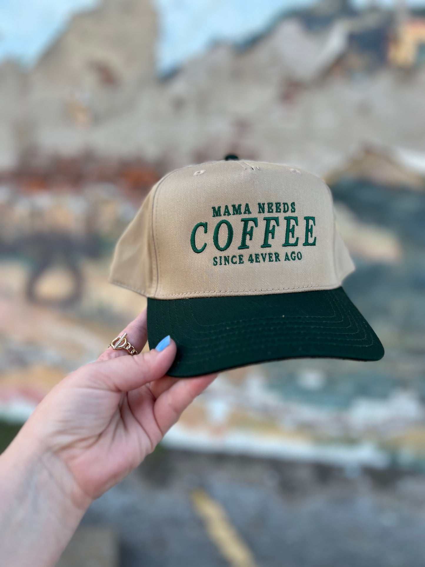 since 4ever ago khaki trucker hat