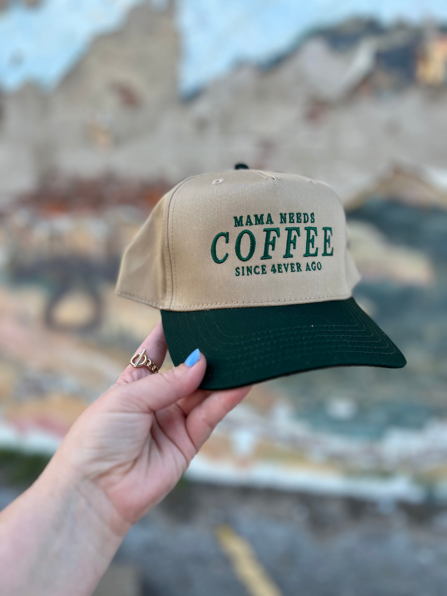 since 4ever ago khaki trucker hat