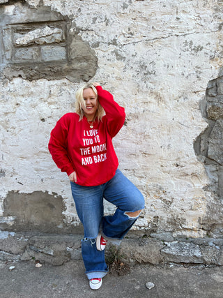 love you to the moon sweatshirt
