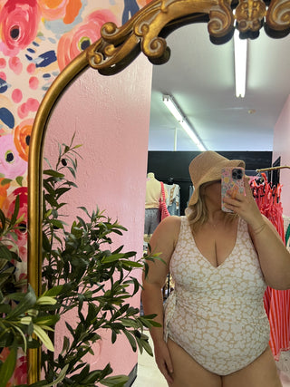 wrap up floral one piece swim