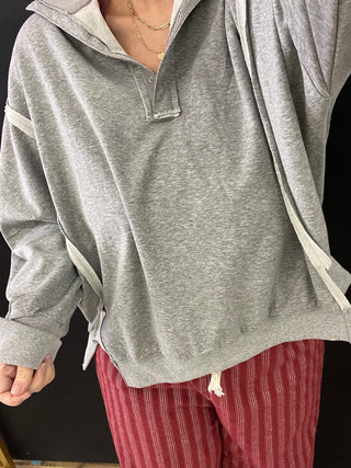 sporty girlie grey pullover
