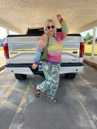 rainbow me up colorful cardigan