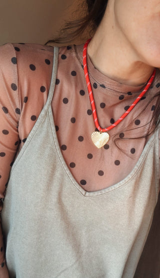 venice rope heart necklace