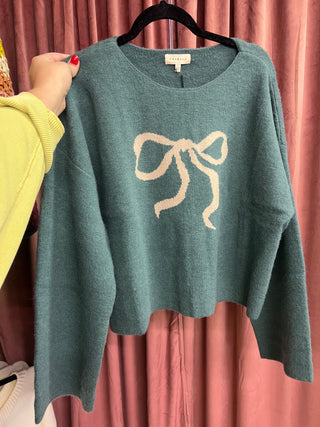 just a classic bow sweater